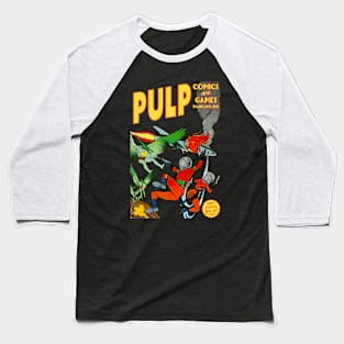 Pulp Bird People Attack! Baseball T-Shirt